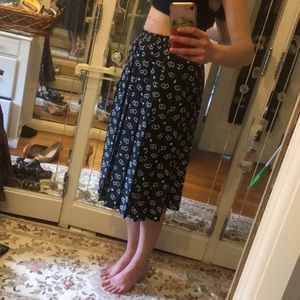 Vintage 70s Talbots patterned black skirt